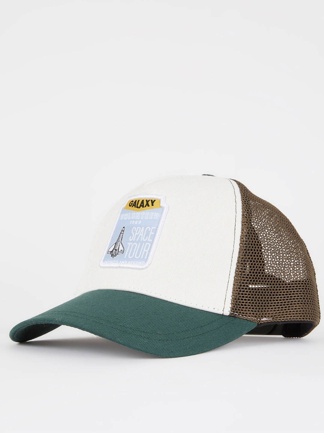 

DeFacto Men Embroidered Pure Cotton Baseball Cap, White
