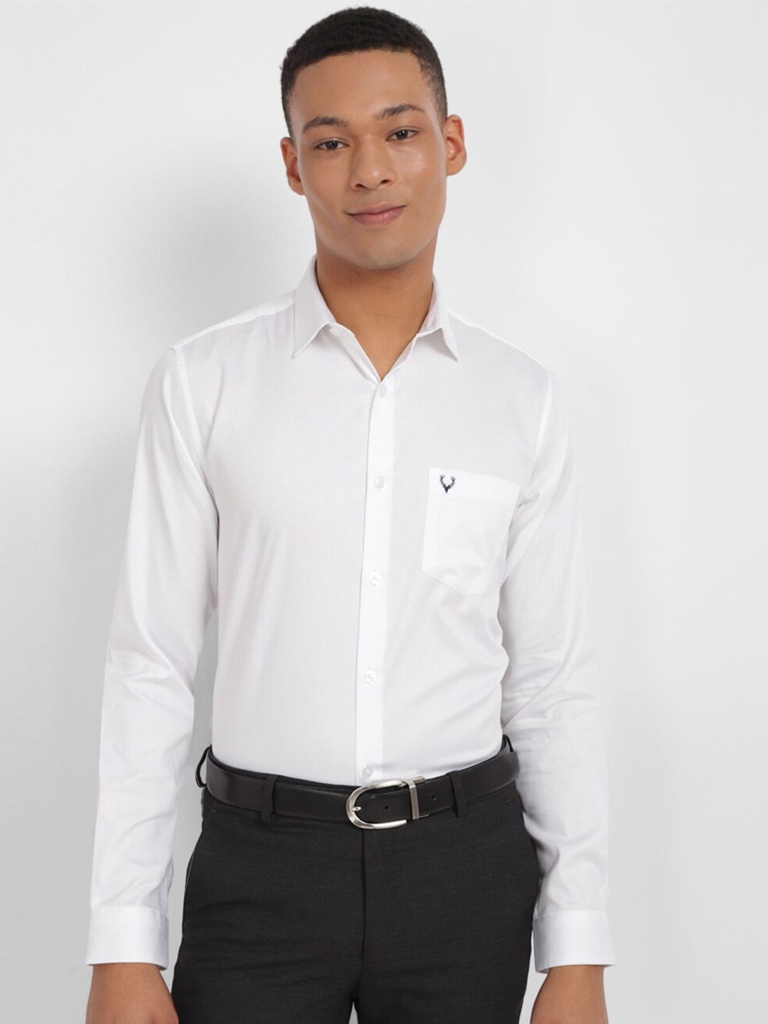 

Allen Solly Slim Fit Spread Collar Long Sleeves Pure Cotton Formal Shirt, White