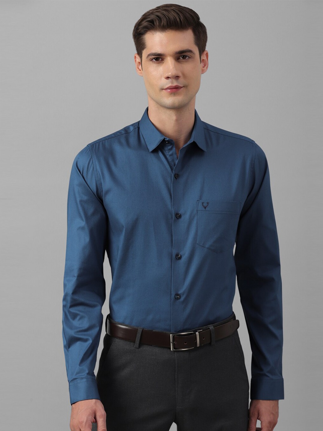 

Allen Solly Micro Ditsy Printed Slim Fit Formal Shirt, Blue