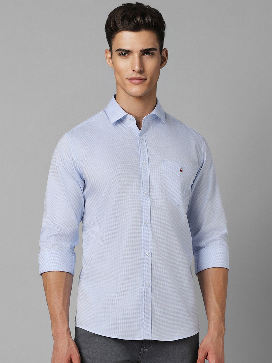 

Louis Philippe Sport Checked Slim Fit Classic Casual Shirt, Blue