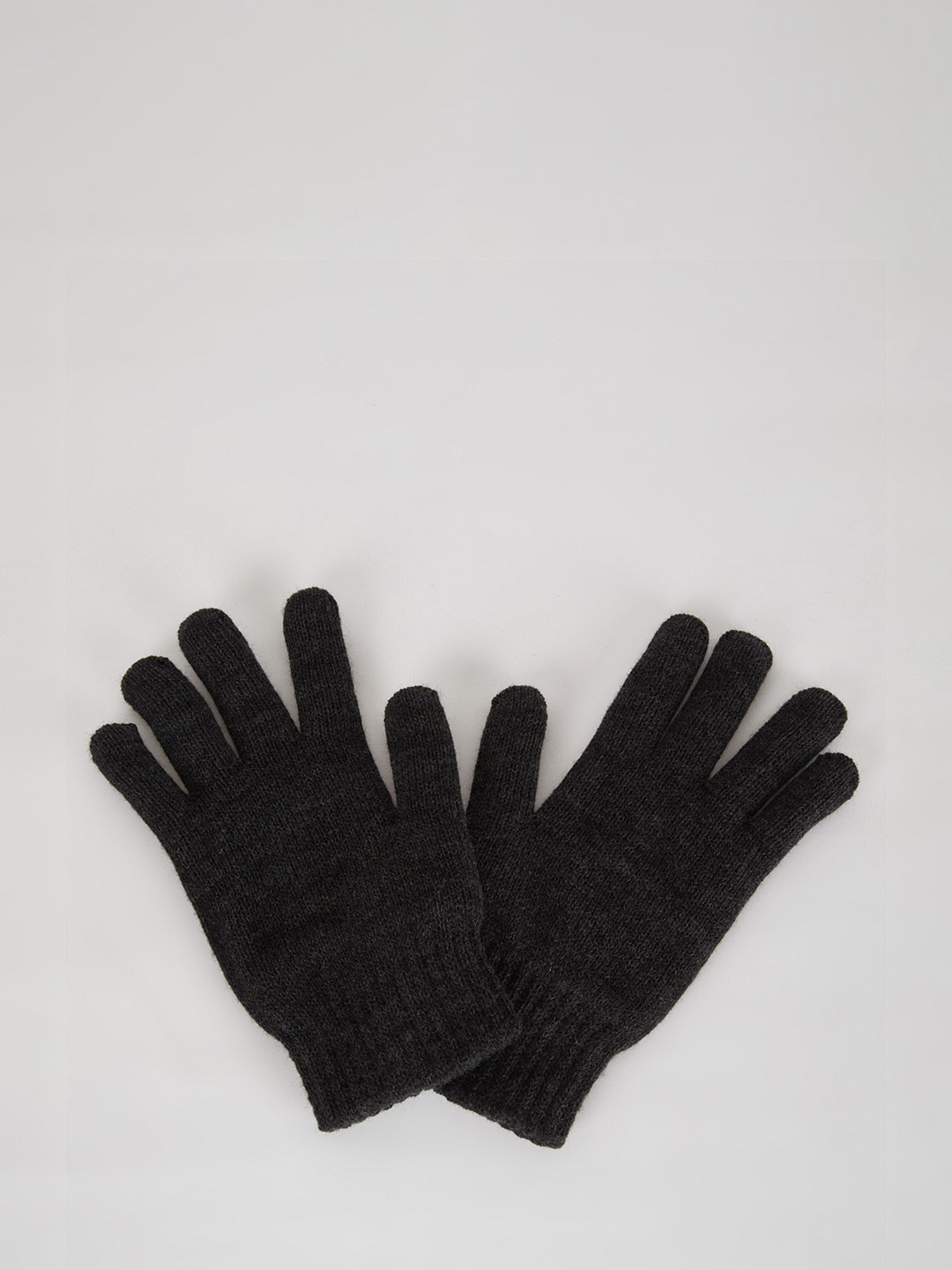 

DeFacto Men Winter Acrylic Hand Gloves, Grey