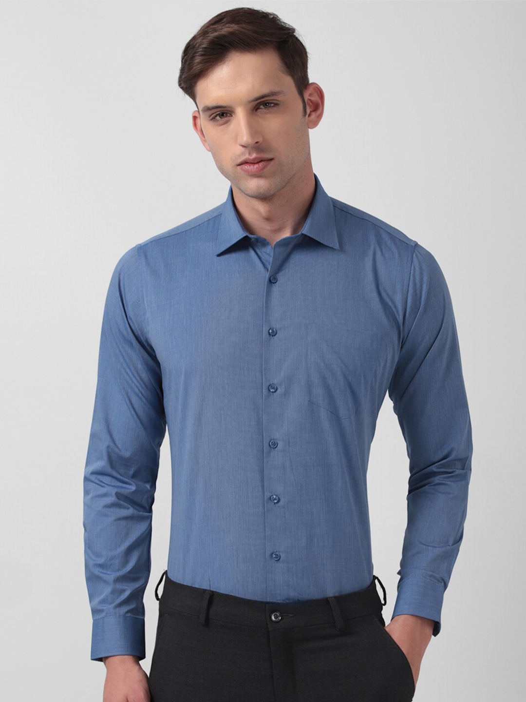 

Van Heusen Slim Fit Pure Cotton Formal Shirt, Blue