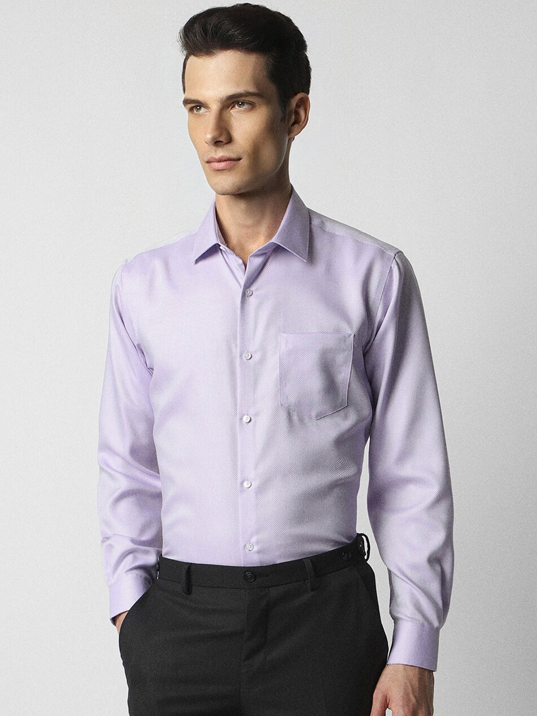 

Van Heusen Cotton Formal Shirt, Purple