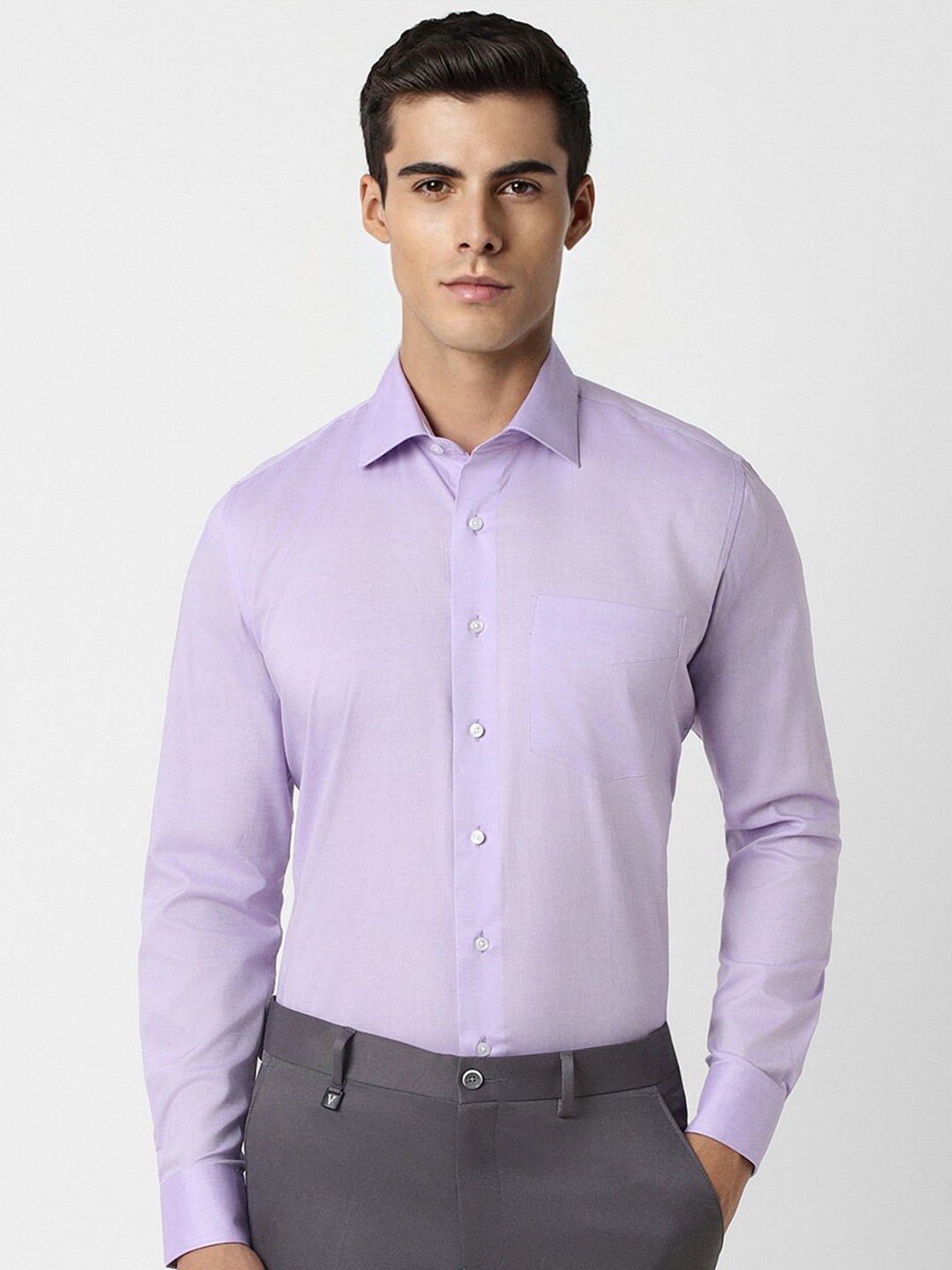

Van Heusen Slim Fit Pure Cotton Formal Shirt, Purple