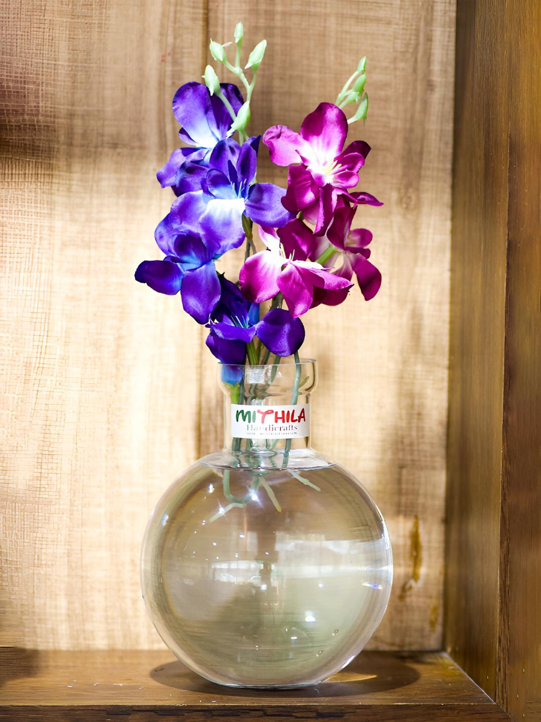 

MITHILA Handicrafts Transparent Glass Vase