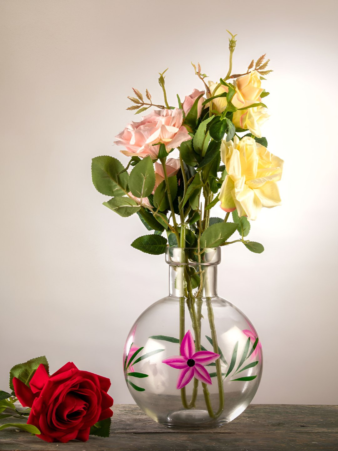 

MITHILA Handicrafts Transparent Flower Glass Vase