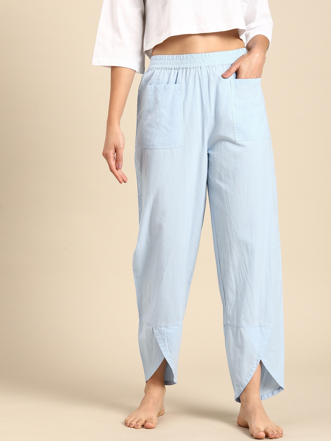 

Mystere Paris Mid-Rise Lounge Pants, Blue