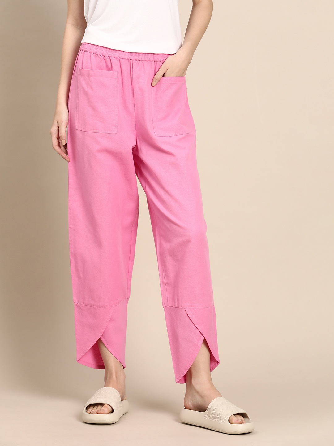 

Mystere Paris Mid-Rise Lounge Pants, Pink