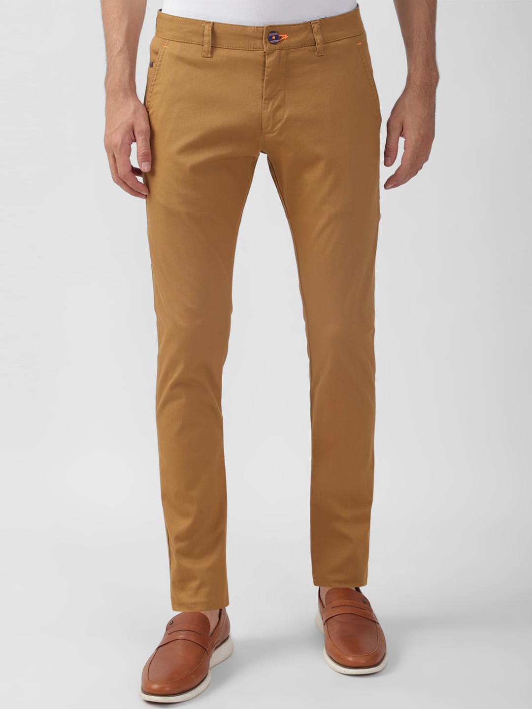 

Peter England Casuals Men Skinny Fit Trousers, Brown