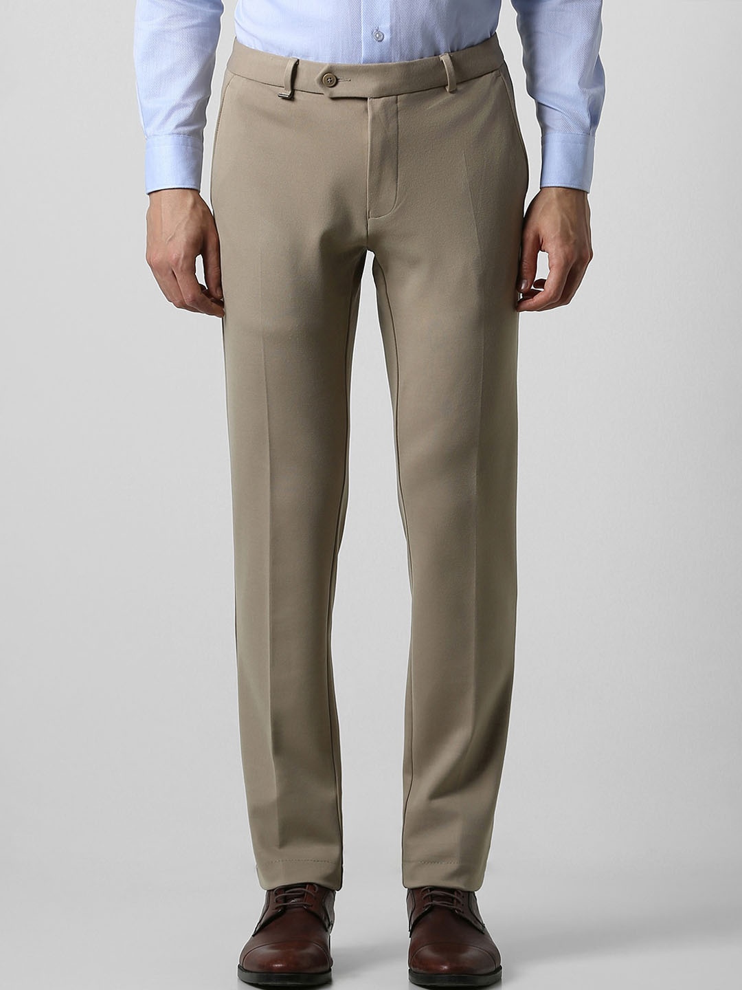 

Van Heusen Men Slim Fit Formal Trousers, Khaki