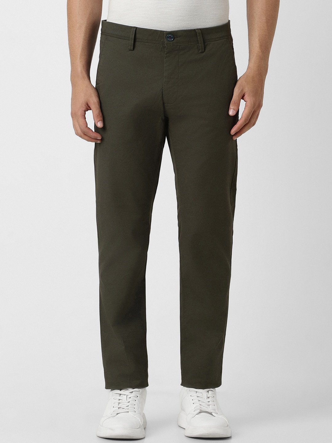 

Van Heusen Sport Men Slim Fit Mid-Rise Trousers, Green