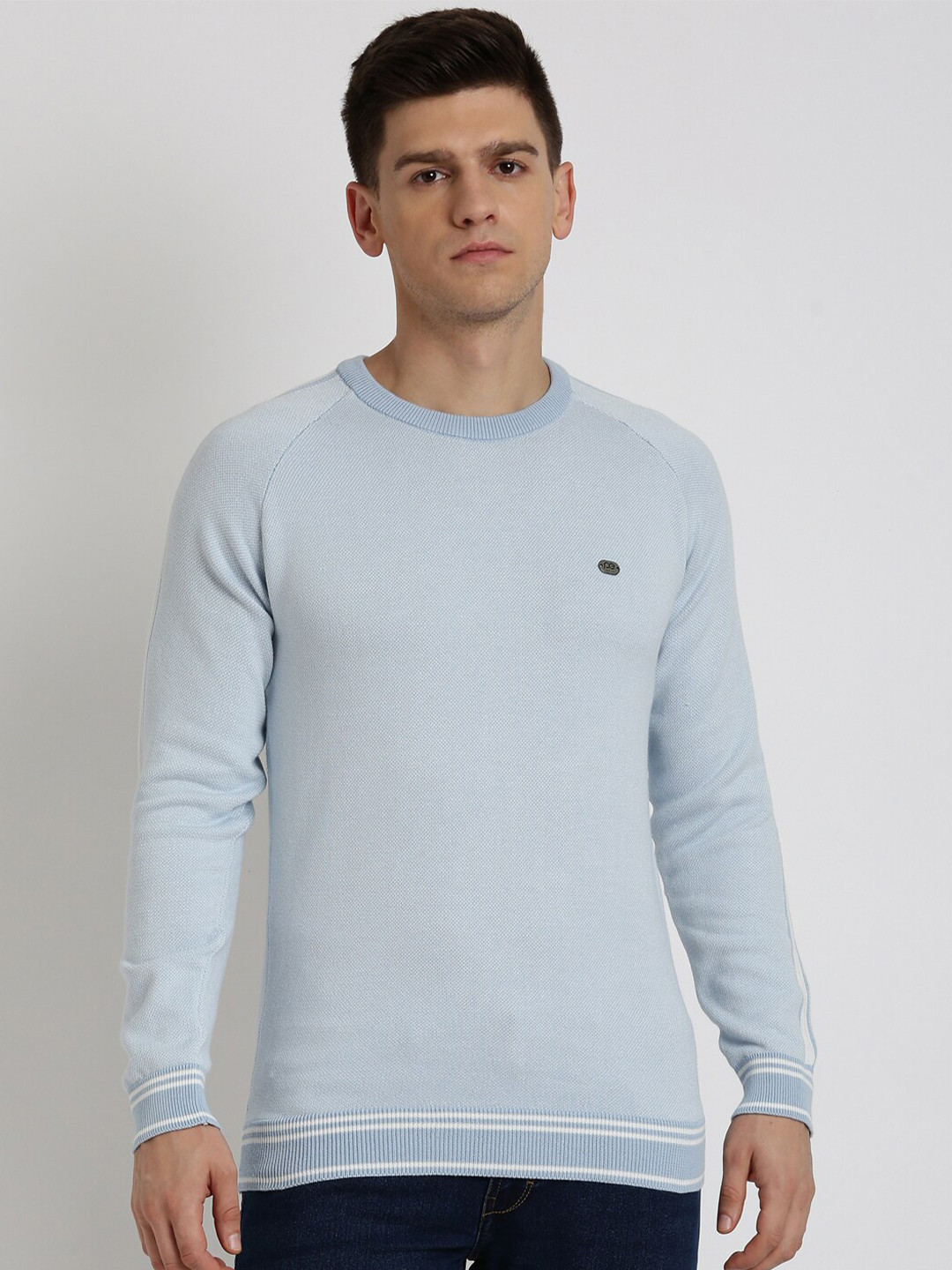 

Peter England Casuals Round Neck Cotton Sweatshirt, Blue