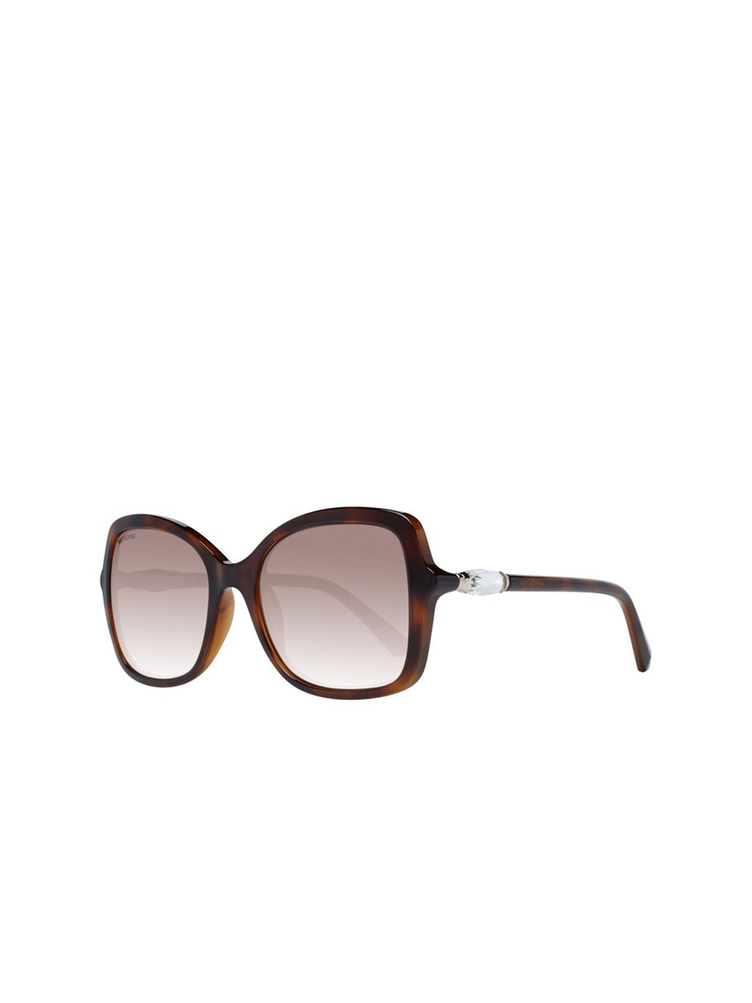 

SWAROVSKI Women Butterfly Sunglasses With UV Protected Lens SK0235-H 54 52G, Brown