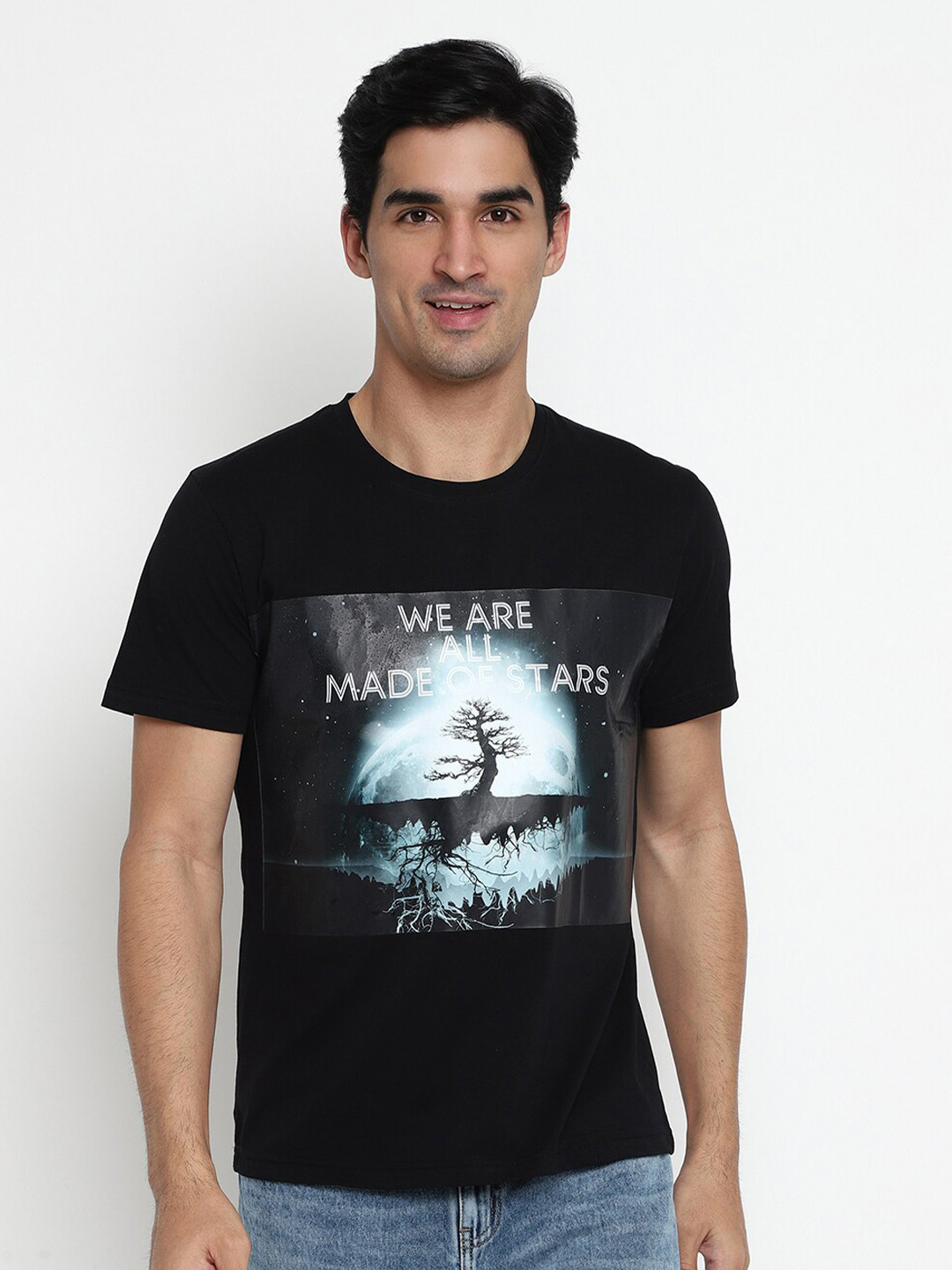

Spolei Typography Printed T-shirt, Black