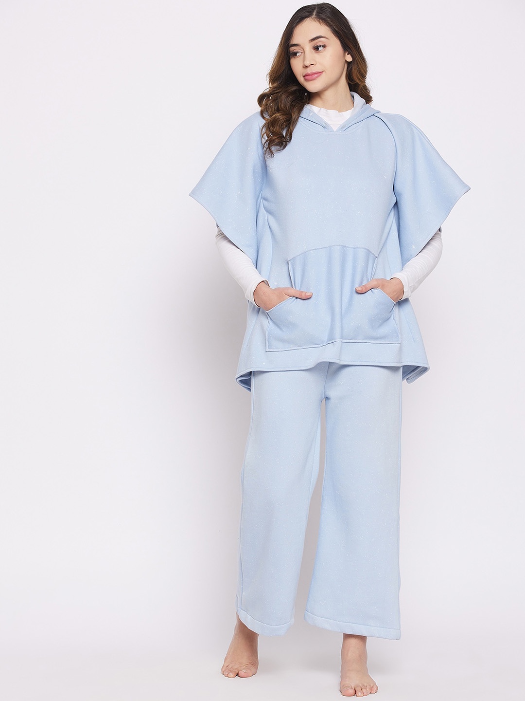 

The Kaftan Company Hooded Kaftan With Trousers, Blue