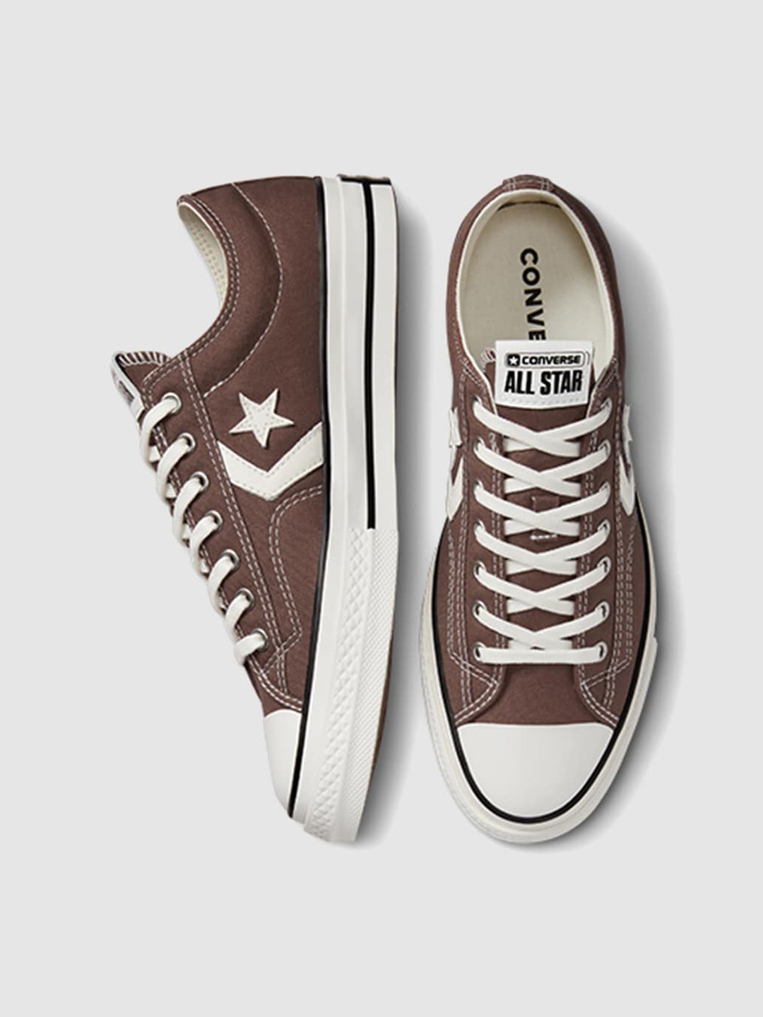 

Converse Men Star Player 76 Premium Canvas Low Top Sneakers, Brown
