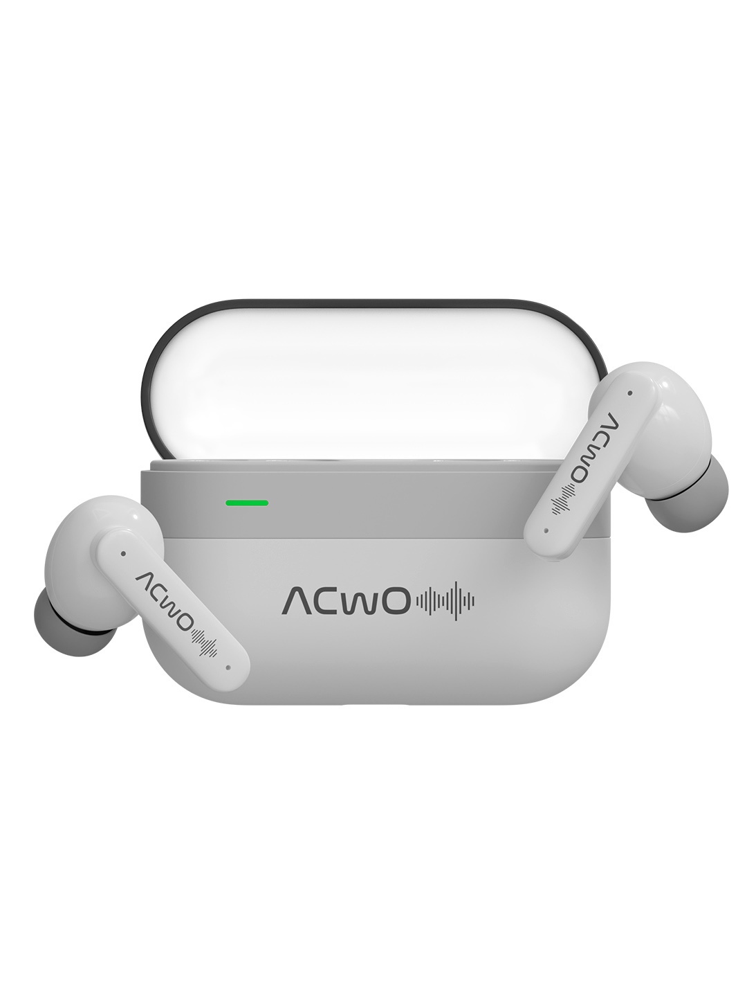 

ACwO DwOTS 424 Truly Wireless Earbuds 50 hrs Playtime with Quad Mic ENC & Gaming Mode, White