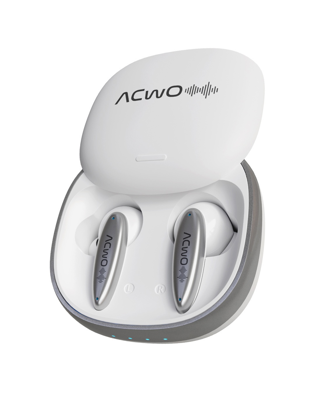 

ACwO DwOTS 717 Chiffon White 52Hrs Playtime Slide & Connect 4 Mics ENC Earbuds