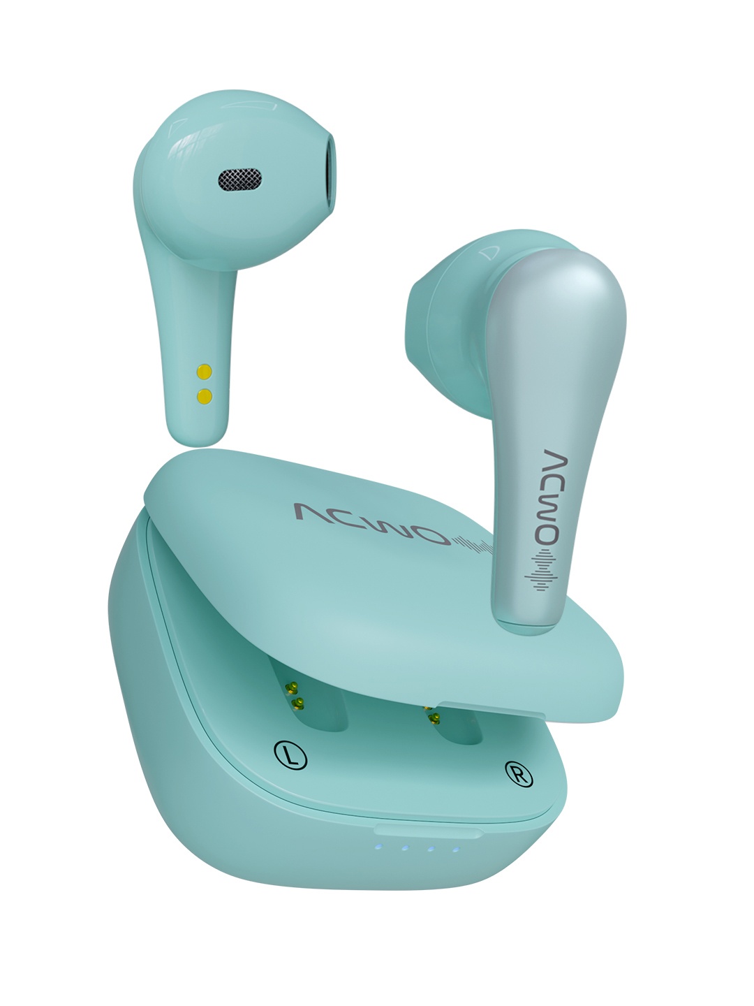 

ACwO DwOTS 515 Sapphire Blue 50Hrs Playtime TWS Compact Case AI-ENC Earbuds, Turquoise blue