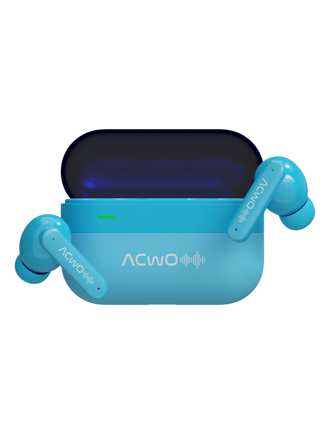 

ACwO DwOTS 424 Truly Wireless Earbuds 50 hrs Playtime with Quad Mic ENC & Gaming Mode, Blue