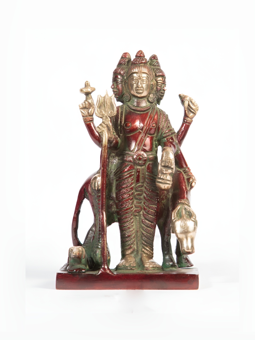 

Arihant Craft Maroon Brass Dattatreya Showpiece