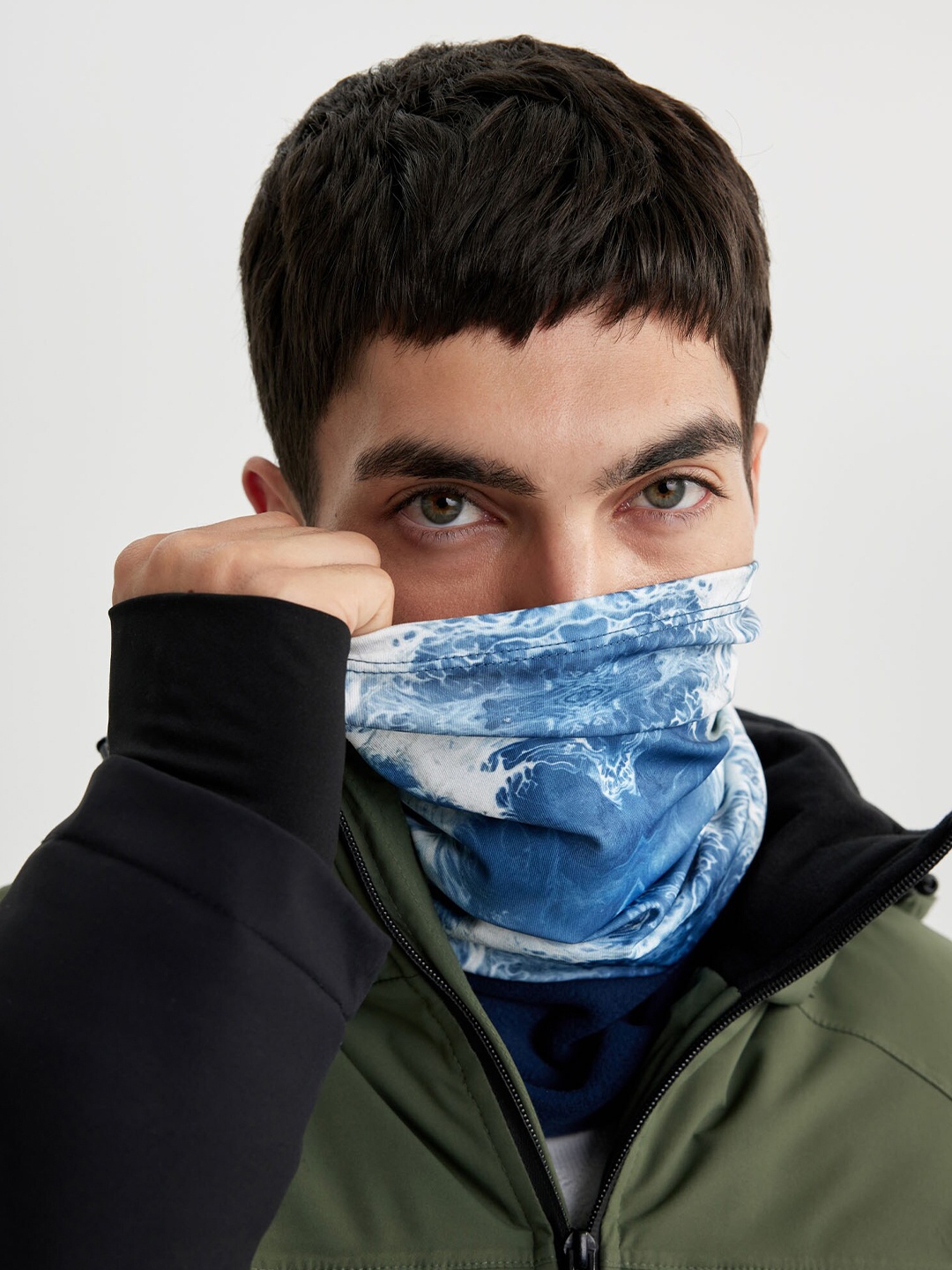 

DeFacto Men Printed Balaclava Caps, White
