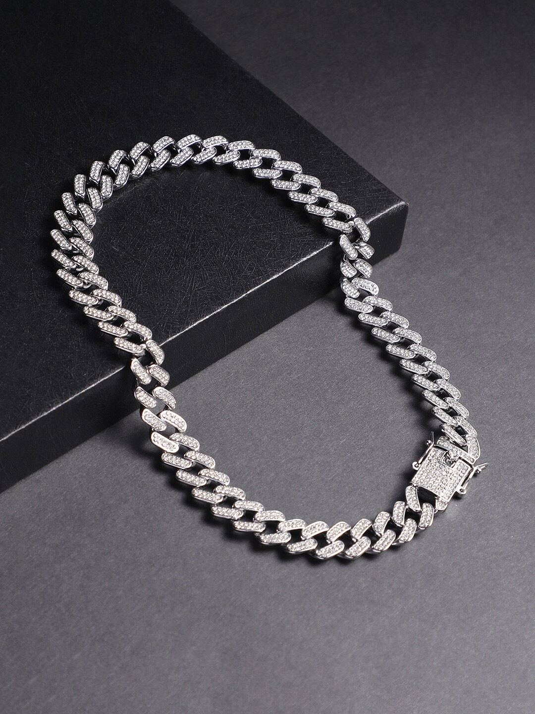 

French Accent Men Silver-Plated Chain