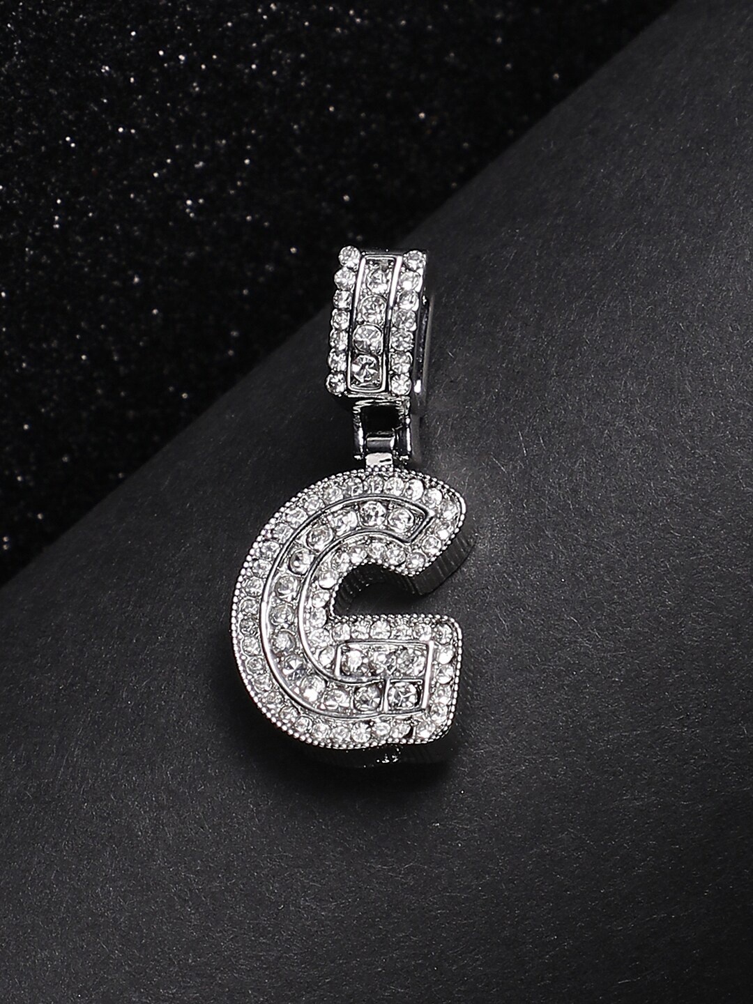 

French Accent Silver-Plated Alphabet Pendant