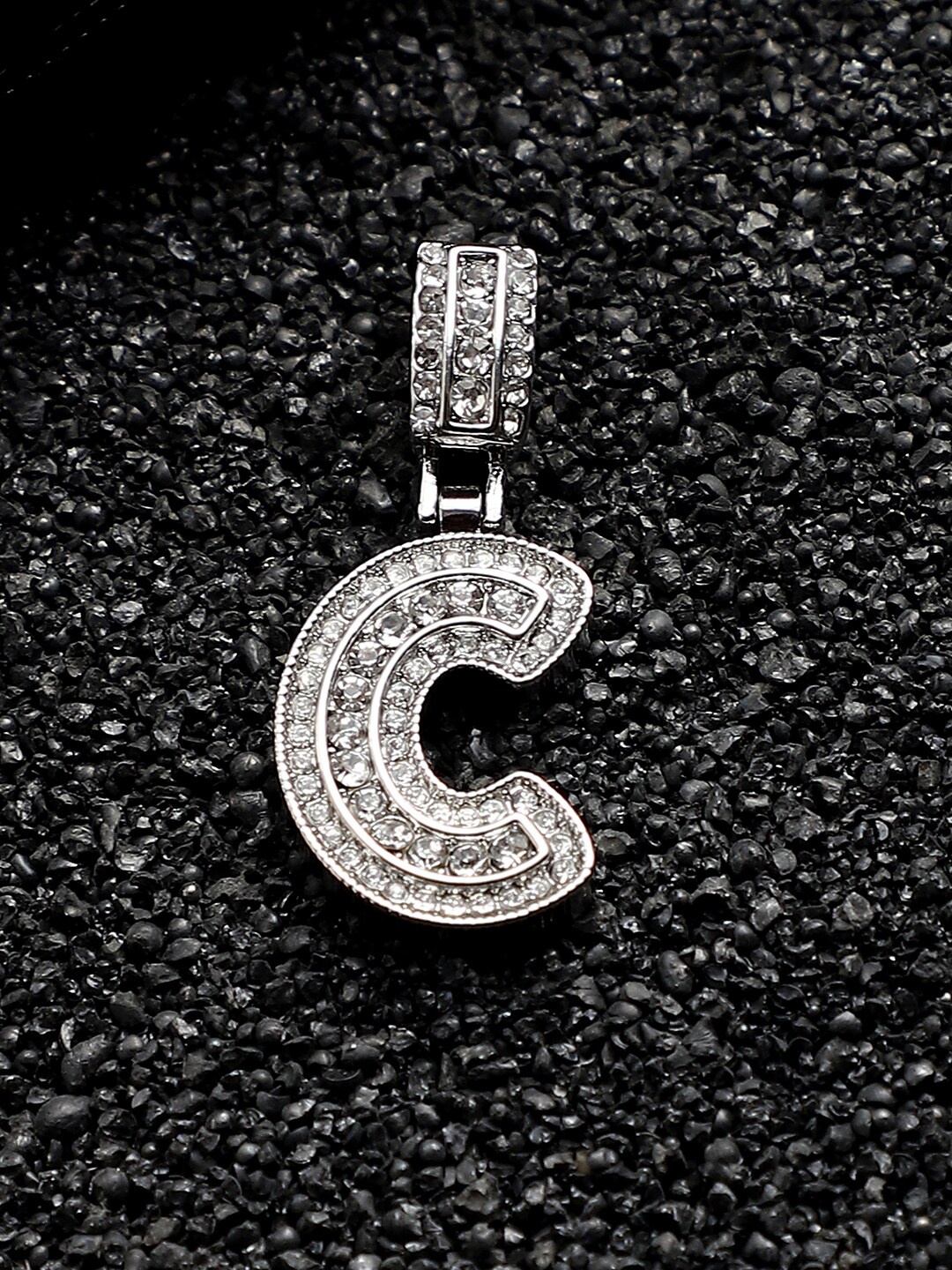 

French Accent Silver-Plated Alphabet Pendant