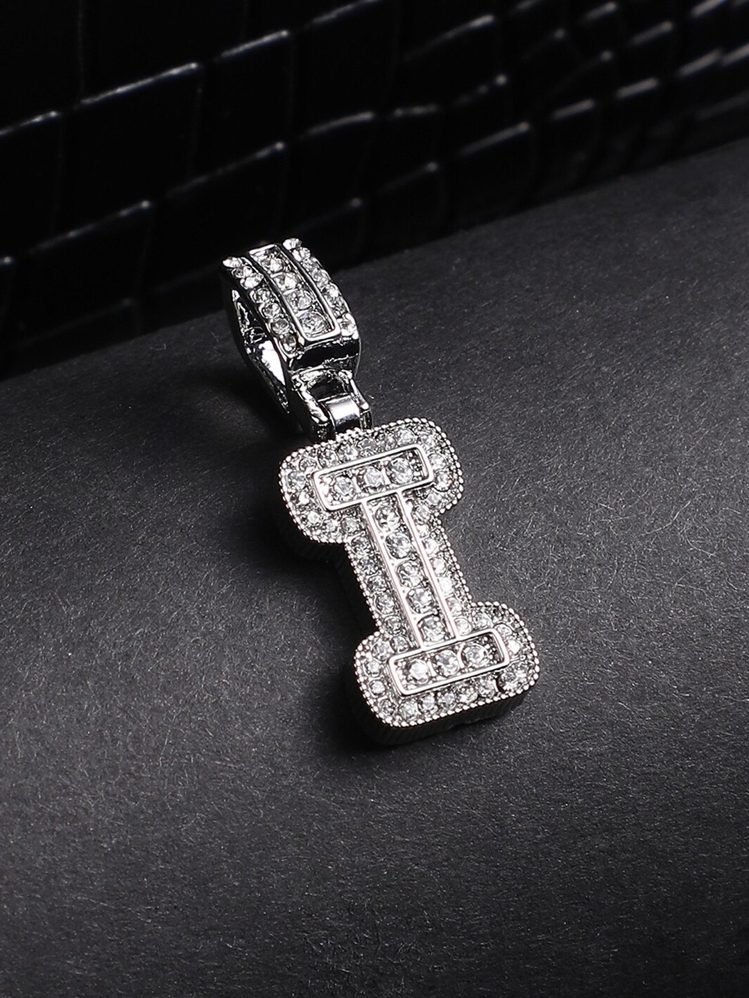 

French Accent Silver-Plated Alphabet Pendant