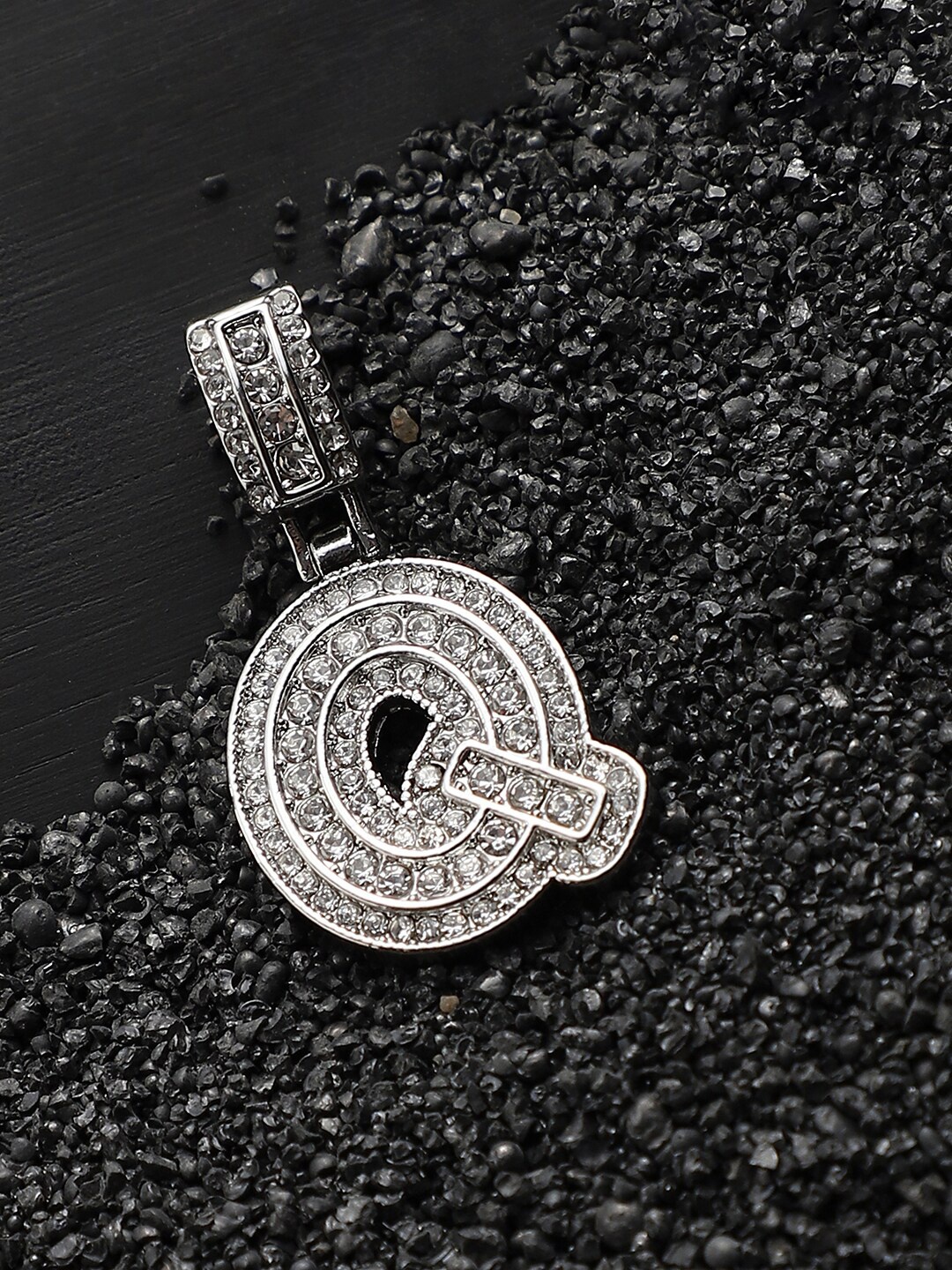 

French Accent Silver-Plated Alphabet Pendant