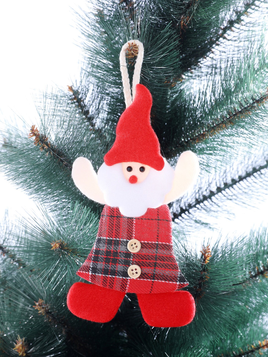 

TAYHAA Red & White Whimsical Felt Santa Festive Decor