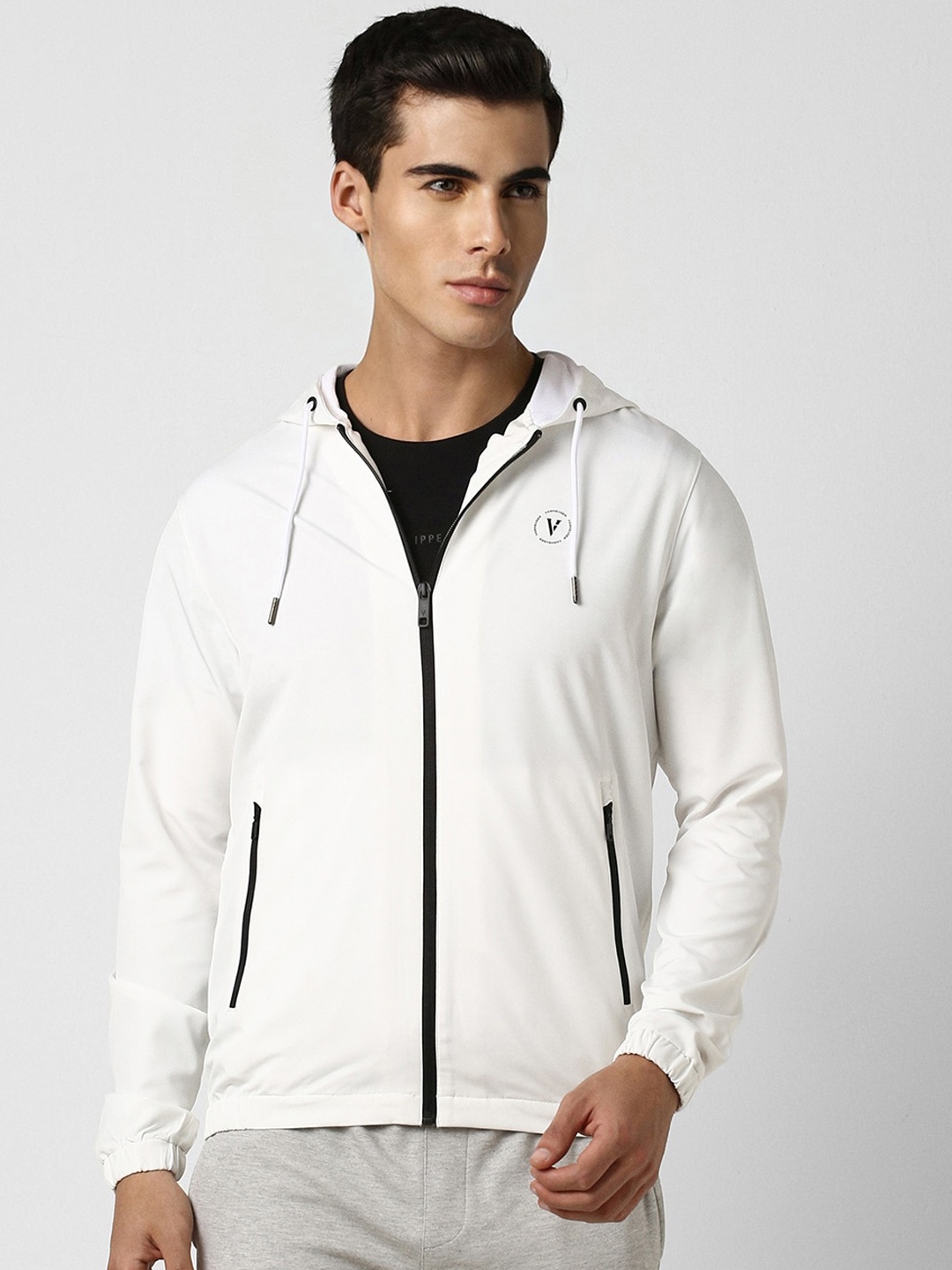 

Van Heusen Flex Hooded Sporty Jacket, White
