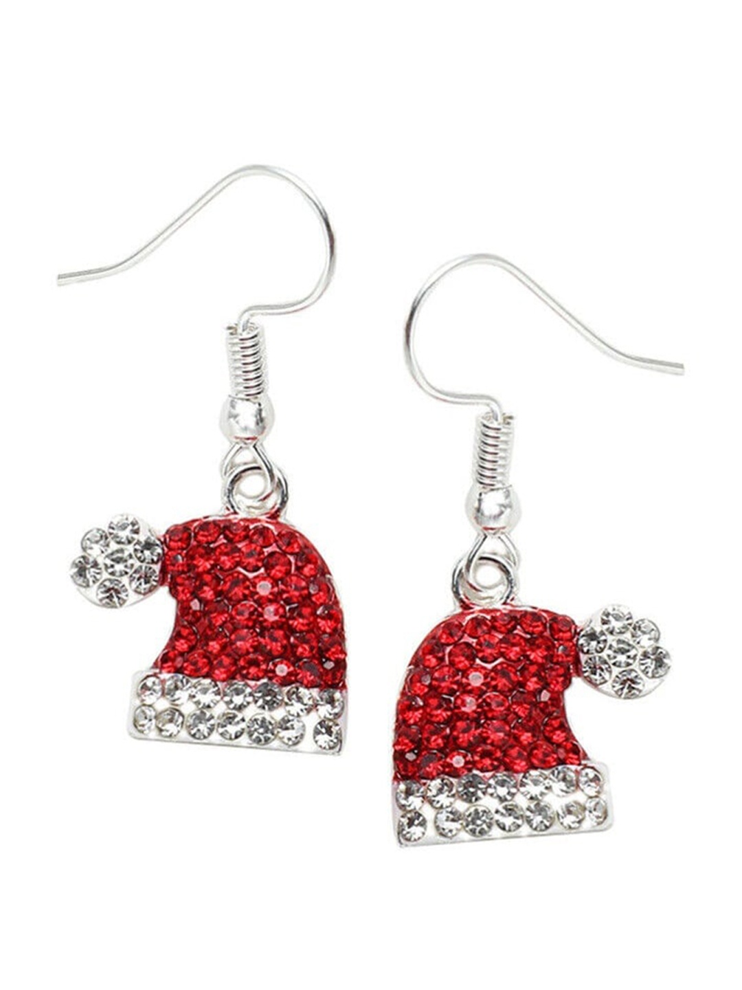 

EL REGALO Christmas Contemporary Drop Earrings, Red