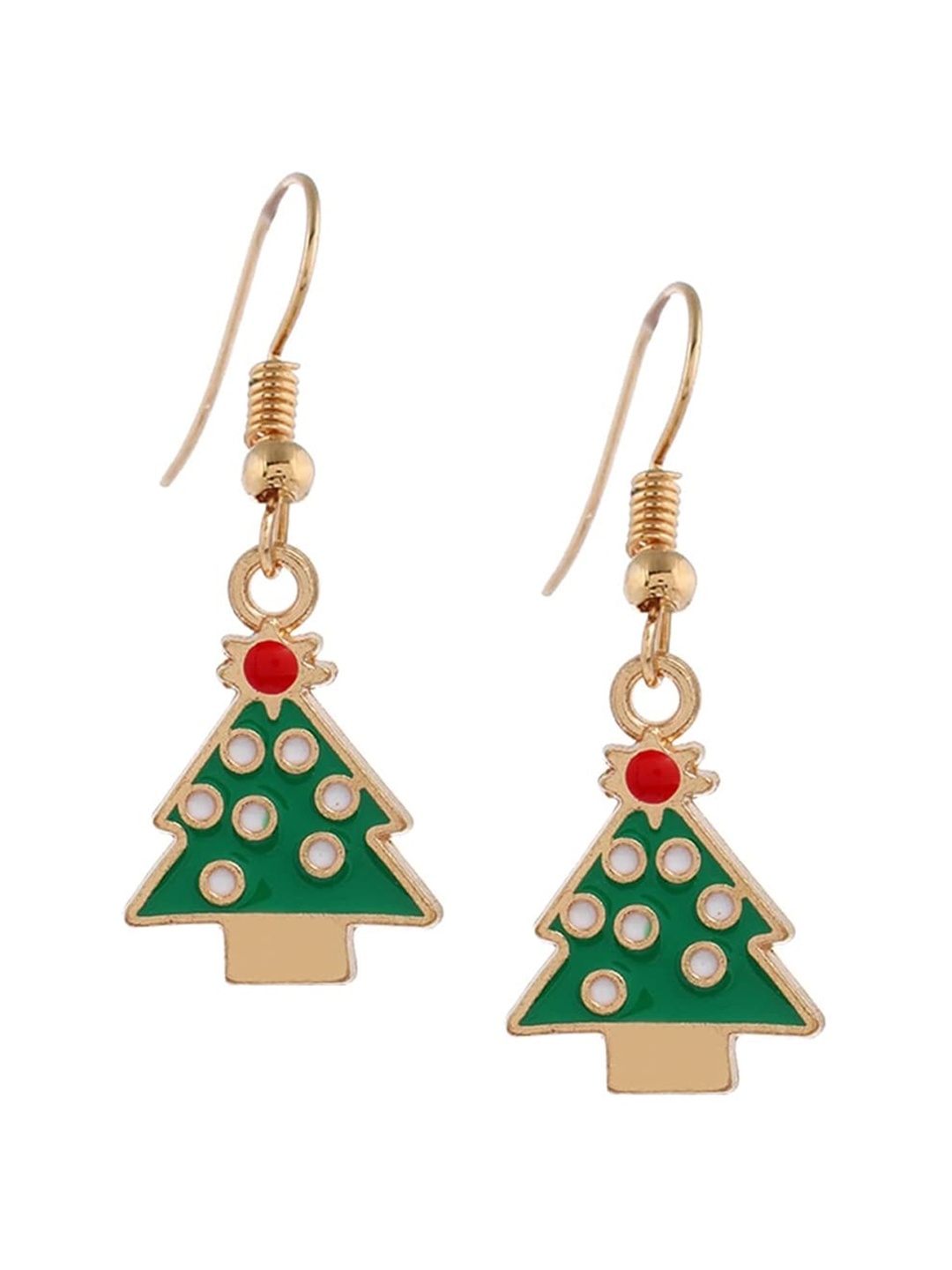 

EL REGALO Christmas Contemporary Drop Earrings, Green