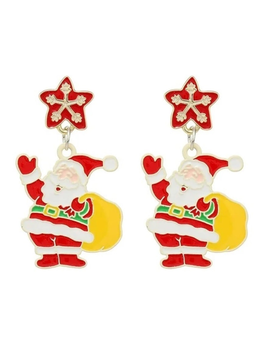 

EL REGALO Christmas Contemporary Drop Earrings, Red