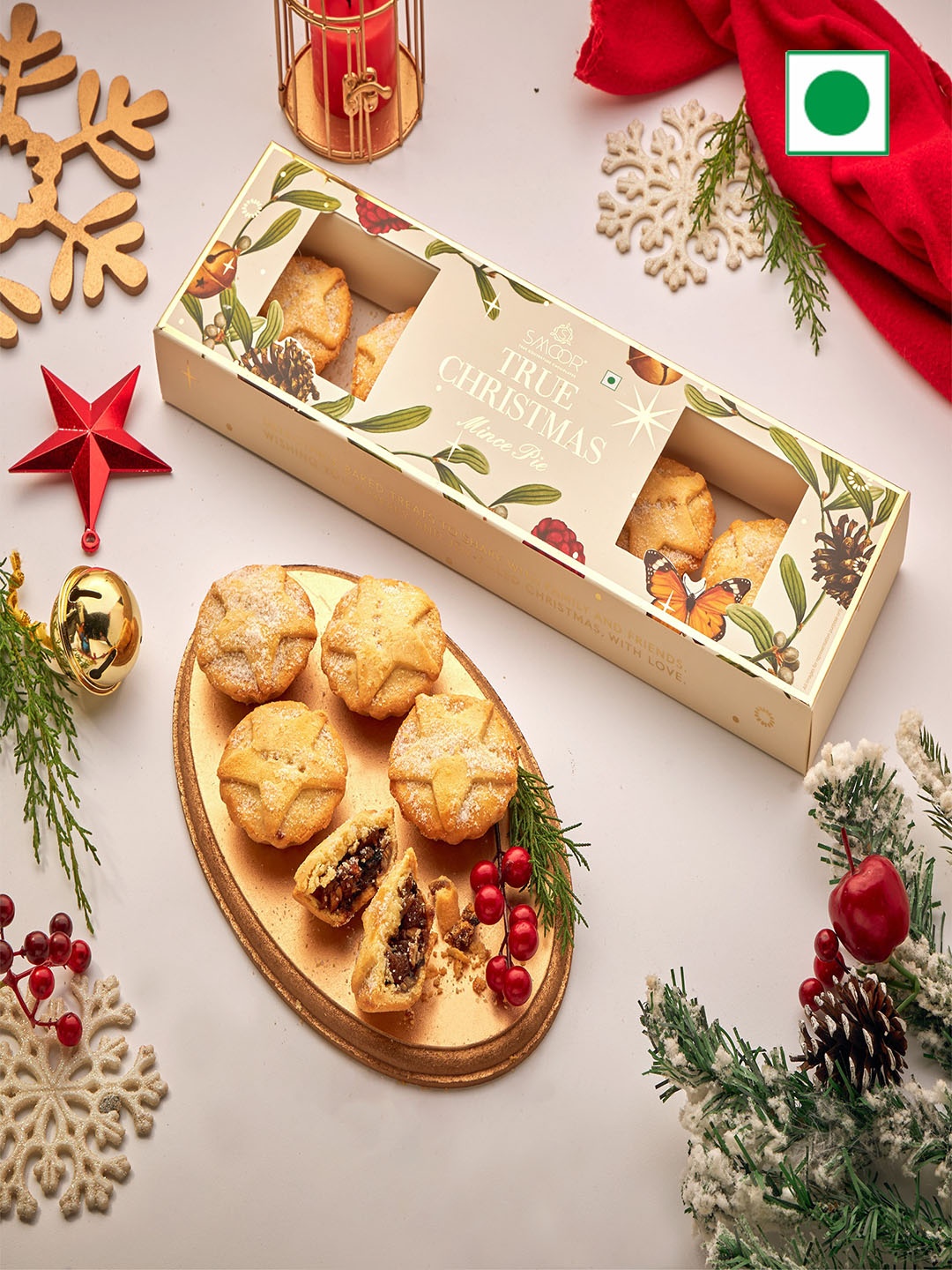 

SMOOR Christmas Mince Pies, Beige