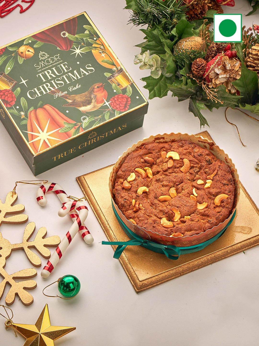 

SMOOR Christmas Plum Cake 500g, Green