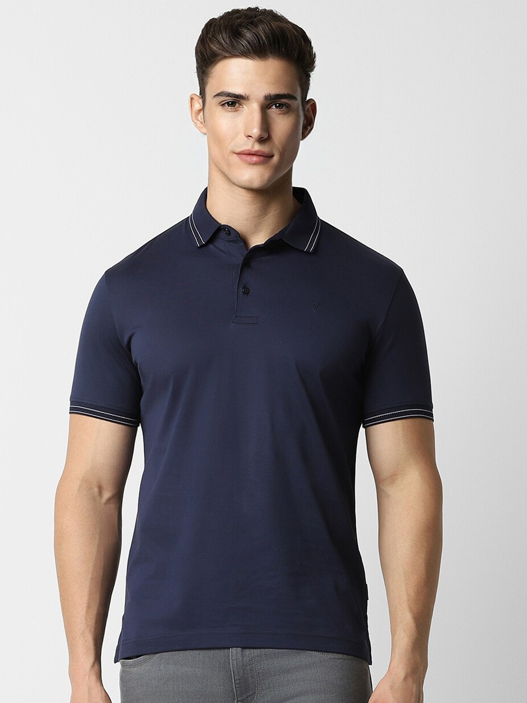 

Van Heusen Sport Polo Collar Pure Cotton T-shirt, Navy blue