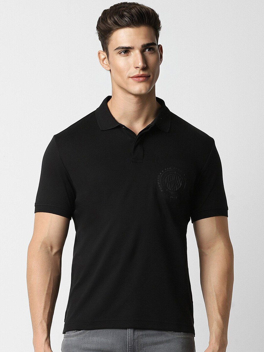 

Van Heusen Sport Polo Collar Pure Cotton T-shirt, Black