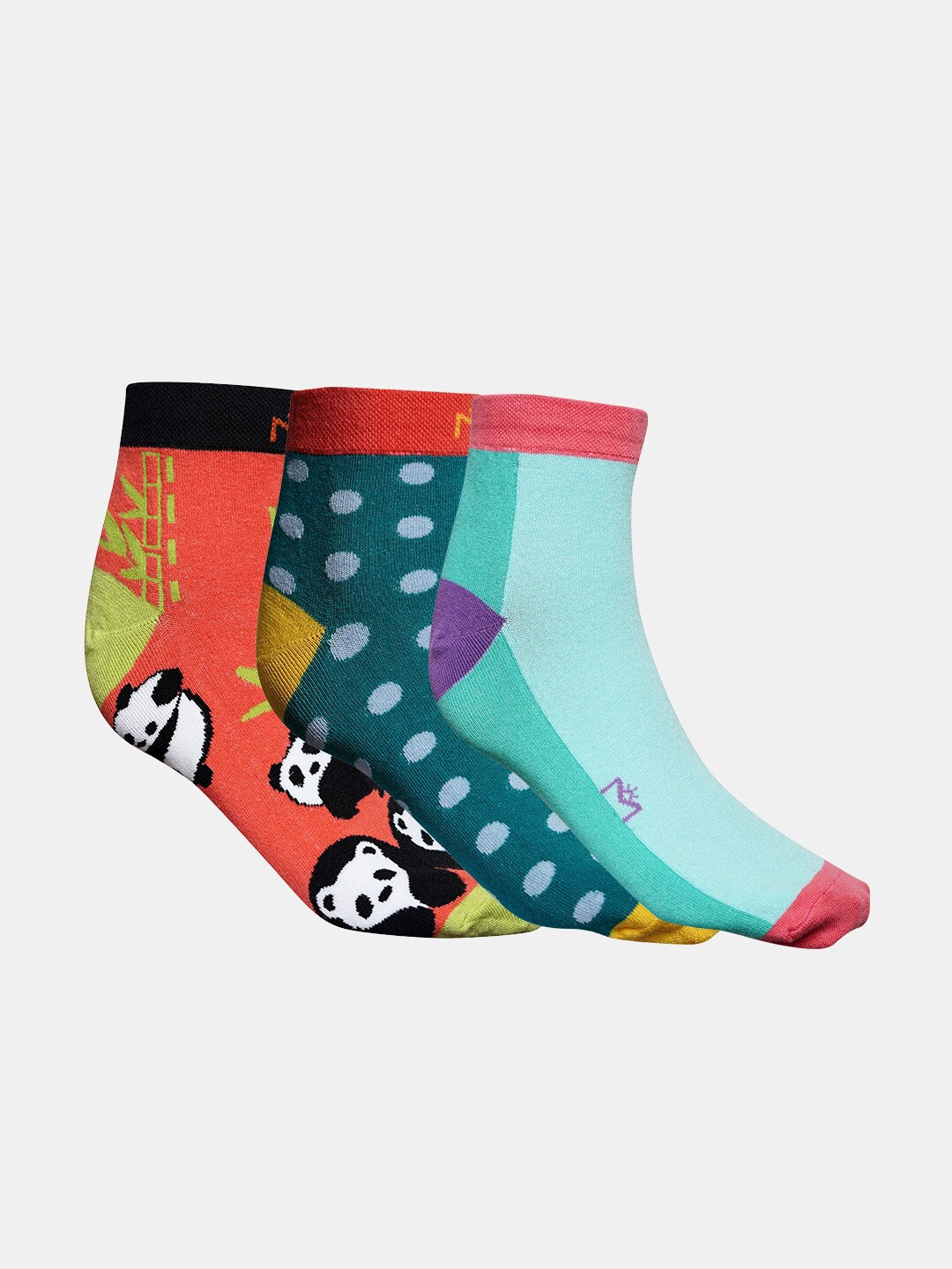 

MAROON Pack Of 3 Patterned Ankle-Length Socks, Blue