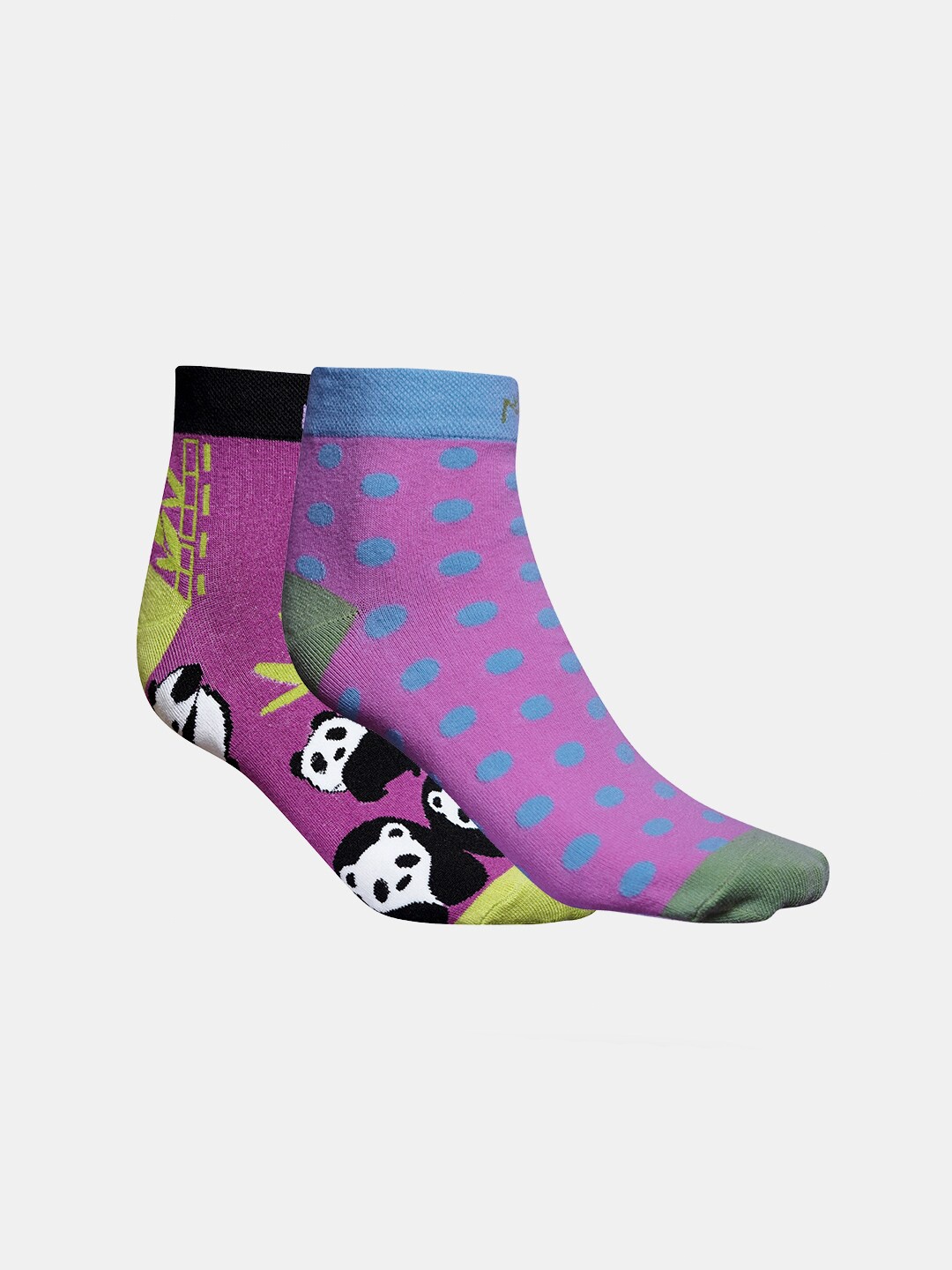 

MAROON Pack of 2 Patterned Ankle Length Socks, Purple
