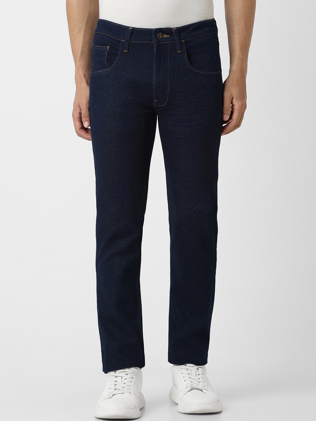 

VAN HEUSEN DENIM LABS Men Slim Fit Mid-Rise Stretchable Jeans, Navy blue