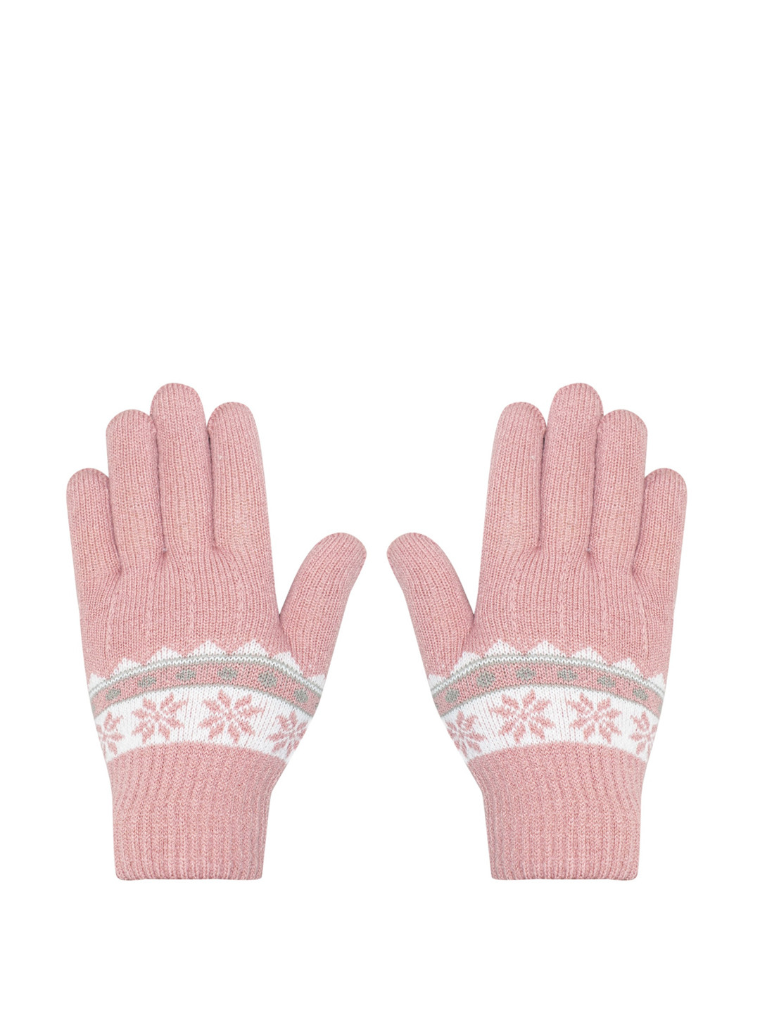 

LOOM LEGACY Women Patterned Winter Acrylic Gloves, Pink