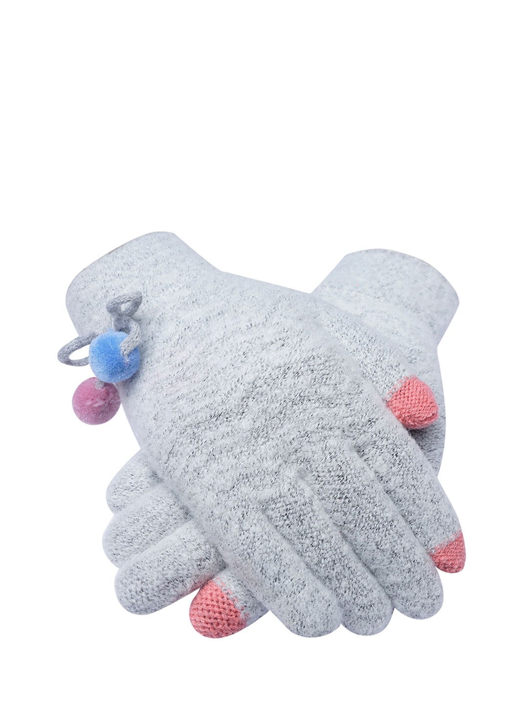 

LOOM LEGACY Women Acrylic Wool Gloves, Grey