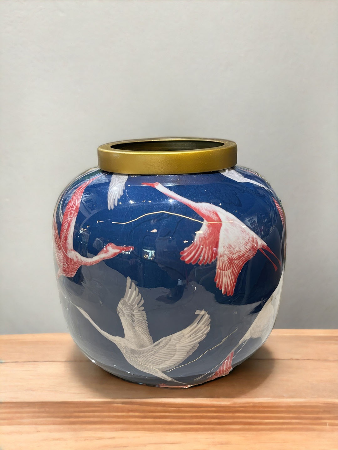 

The Artage Blue & White Cylindrical Metal Vase