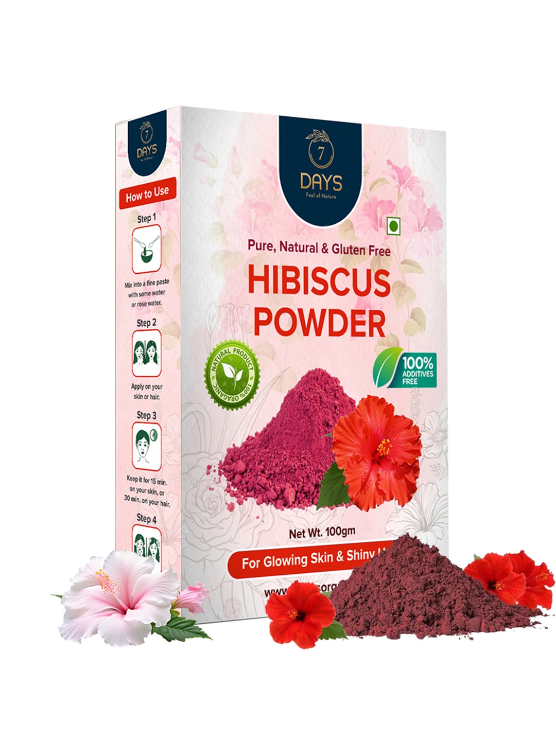 

7 DAYS Pure & Natural Reetha Powder For Face Pack Hair Scalp Treatment - 100g, Yellow