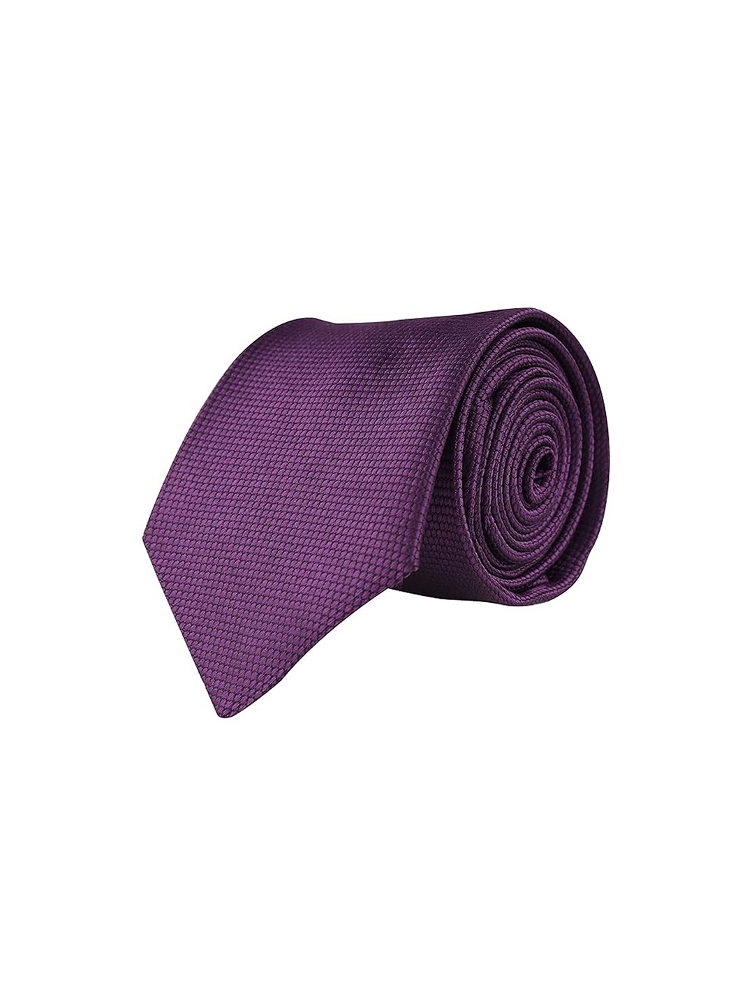 

KAEZRI Men Woven Design Formal Skinny Tie, Purple