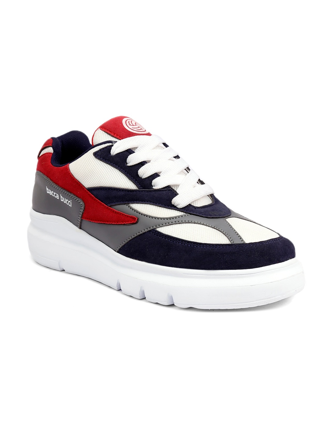 

bacca bucci Men URBAN RETRO Colourblocked Comfort Insole Sneakers, White