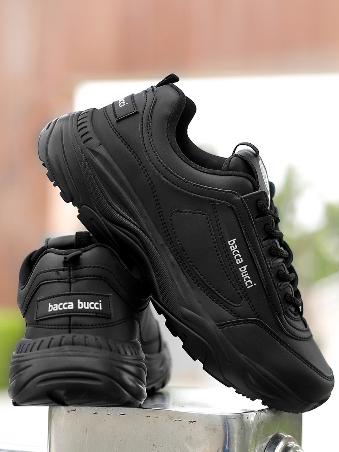 

bacca bucci Men AFTERBURN Comfort Insole Basics Sneakers, Black